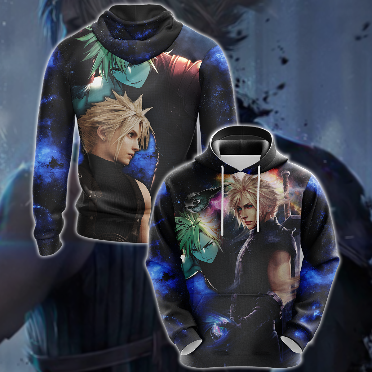 Final Fantasy VII Tidus Video Game 3D All Over Print T-shirt Tank Top Zip Hoodie Pullover Hoodie Hawaiian Shirt Beach Shorts Jogger Hoodie S