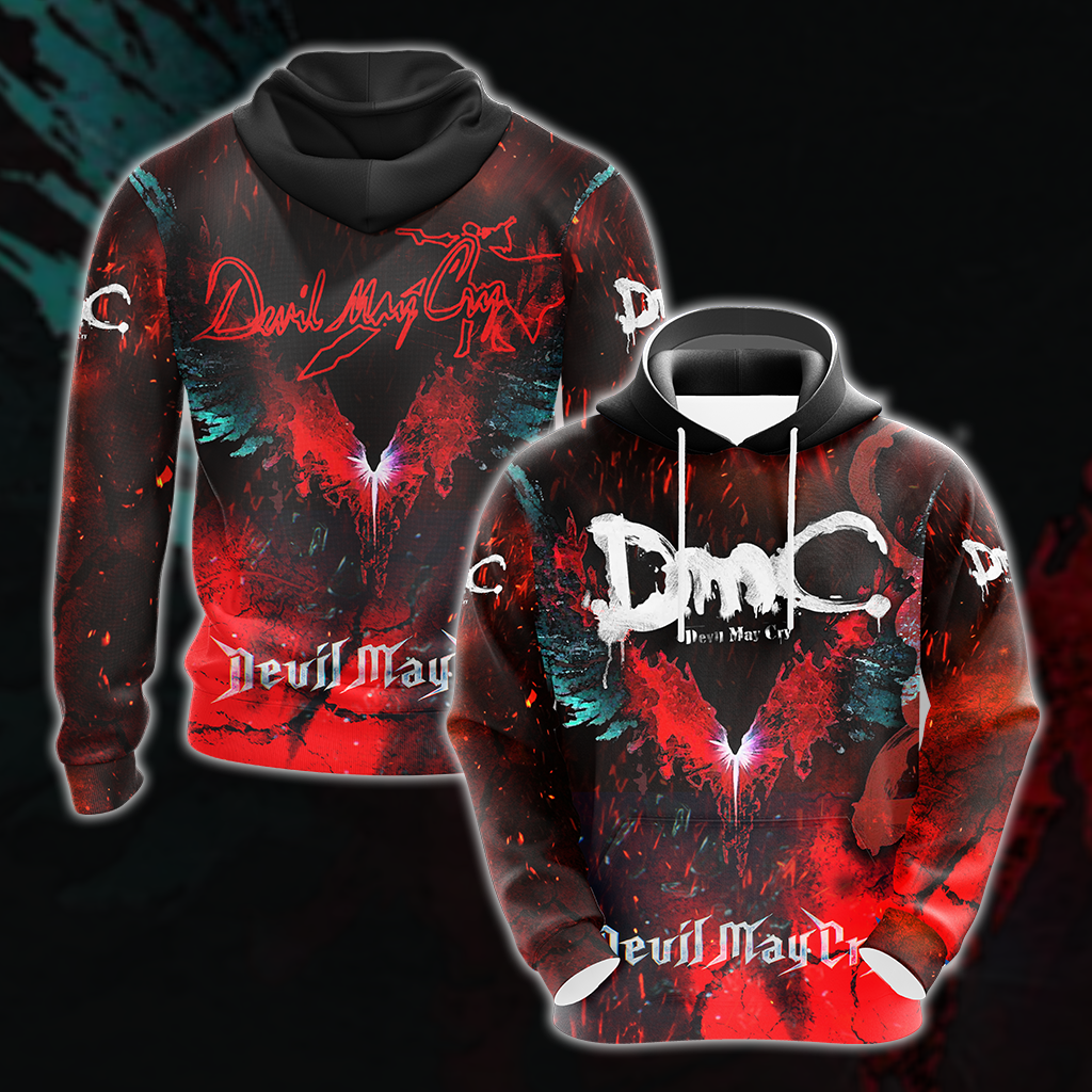Devil May Cry All Over Print T-shirt Tank Top Zip Hoodie Pullover Hoodie Hawaiian Shirt Hoodie S