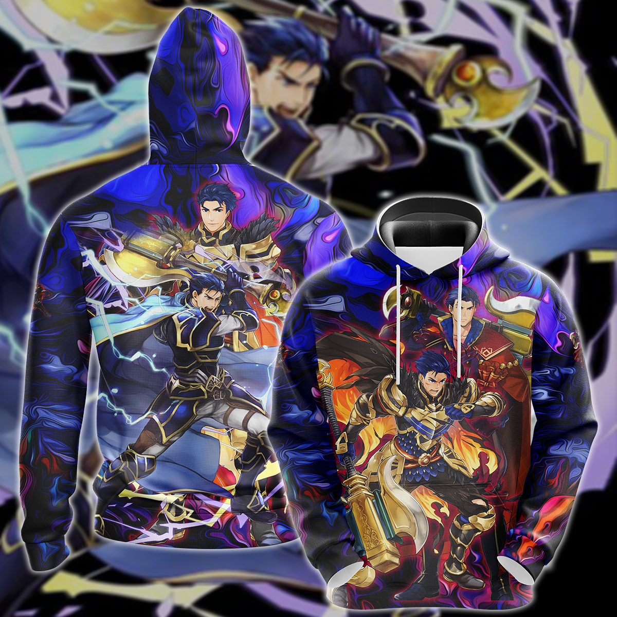 Fire Emblem Hector Video Game 3D All Over Print T-shirt Tank Top Zip Hoodie Pullover Hoodie Hawaiian Shirt Beach Shorts Jogger Hoodie S
