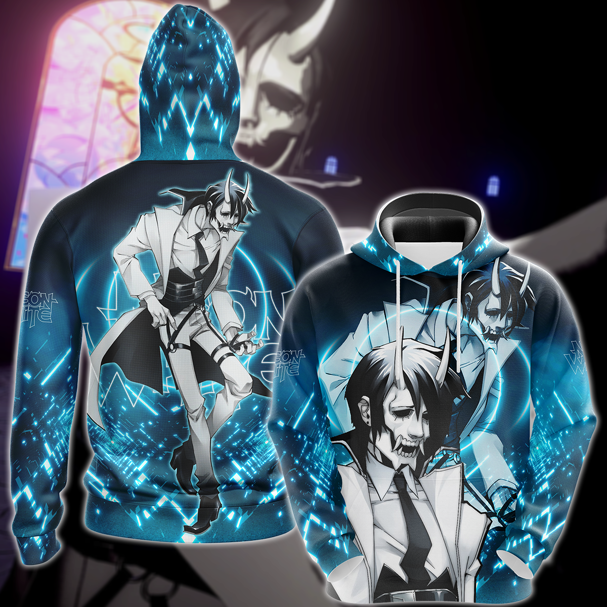 Neon White Video Game 3D All Over Print T-shirt Tank Top Zip Hoodie Pullover Hoodie Hawaiian Shirt Beach Shorts Jogger Hoodie S