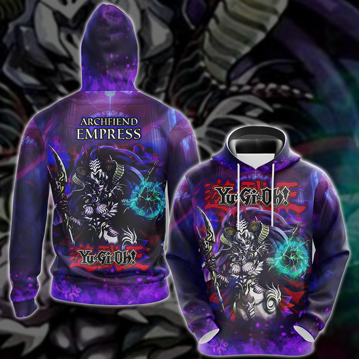 Yu-Gi-Oh! Archfiend Empress Video Game 3D All Over Print T-shirt Tank Top Zip Hoodie Pullover Hoodie Hawaiian Shirt Beach Shorts Jogger Hoodie S