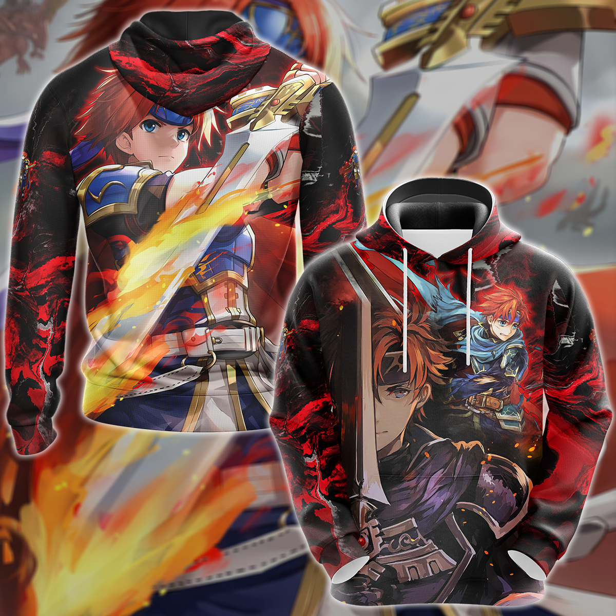 Fire Emblem Roy Video Game 3D All Over Print T-shirt Tank Top Zip Hoodie Pullover Hoodie Hawaiian Shirt Beach Shorts Jogger Hoodie S