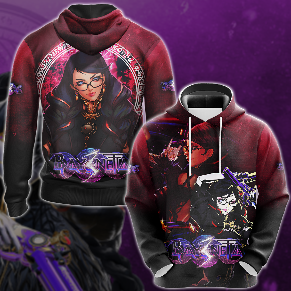 Bayonetta Video Game 3D All Over Print T-shirt Tank Top Zip Hoodie Pullover Hoodie Hawaiian Shirt Beach Shorts Jogger Hoodie S