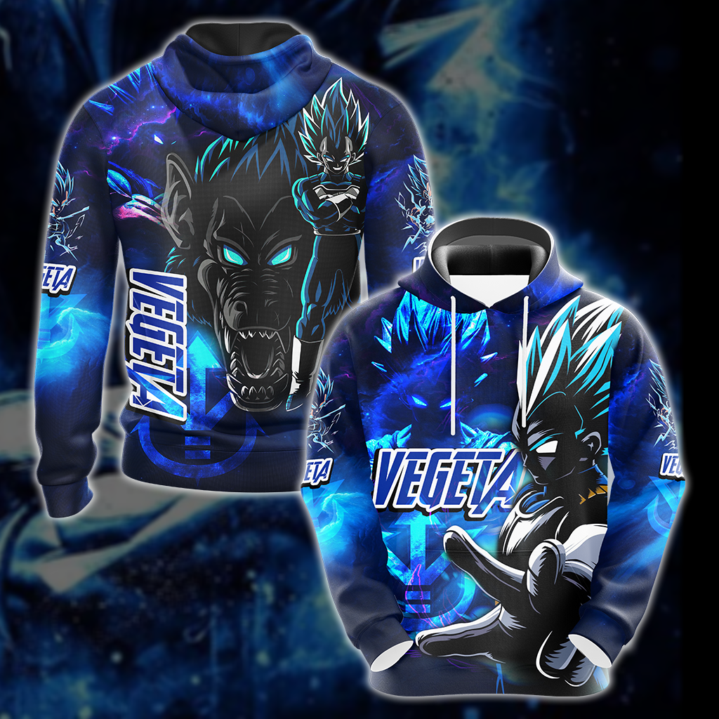 Dragon Ball Vegeta All Over Print T-shirt Tank Top Zip Hoodie Pullover Hoodie Hawaiian Shirt Hoodie S