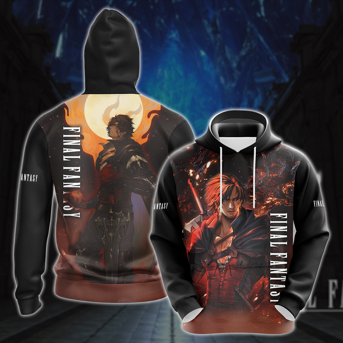 Final Fantasy XVI Video Game All-Over T-shirt Hoodie Tank Top Hawaiian Shirt Beach Shorts Joggers Hoodie S