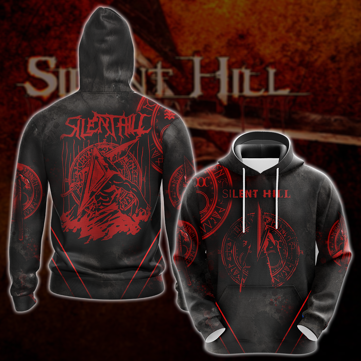 Silent Hill Video Game 3D All Over Printed T-shirt Tank Top Zip Hoodie Pullover Hoodie Hawaiian Shirt Beach Shorts Jogger Hoodie S