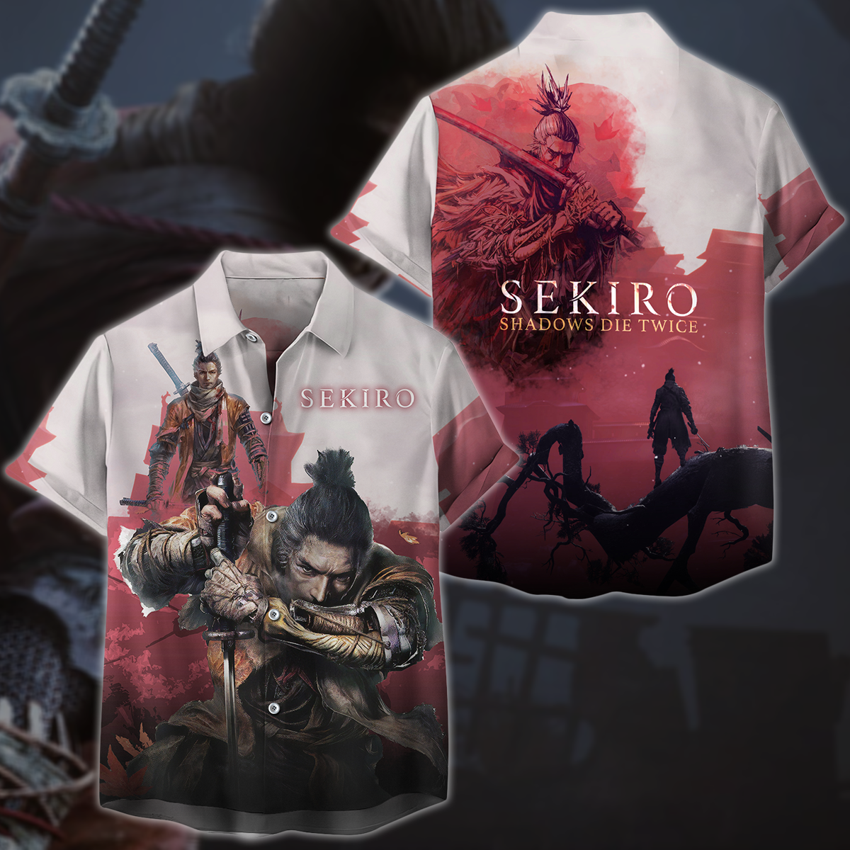 Sekiro: Shadows Die Twice Video Game 3D All Over Printed T-shirt Tank Top Zip Hoodie Pullover Hoodie Hawaiian Shirt Beach Shorts Jogger Hawaiian Shirt S