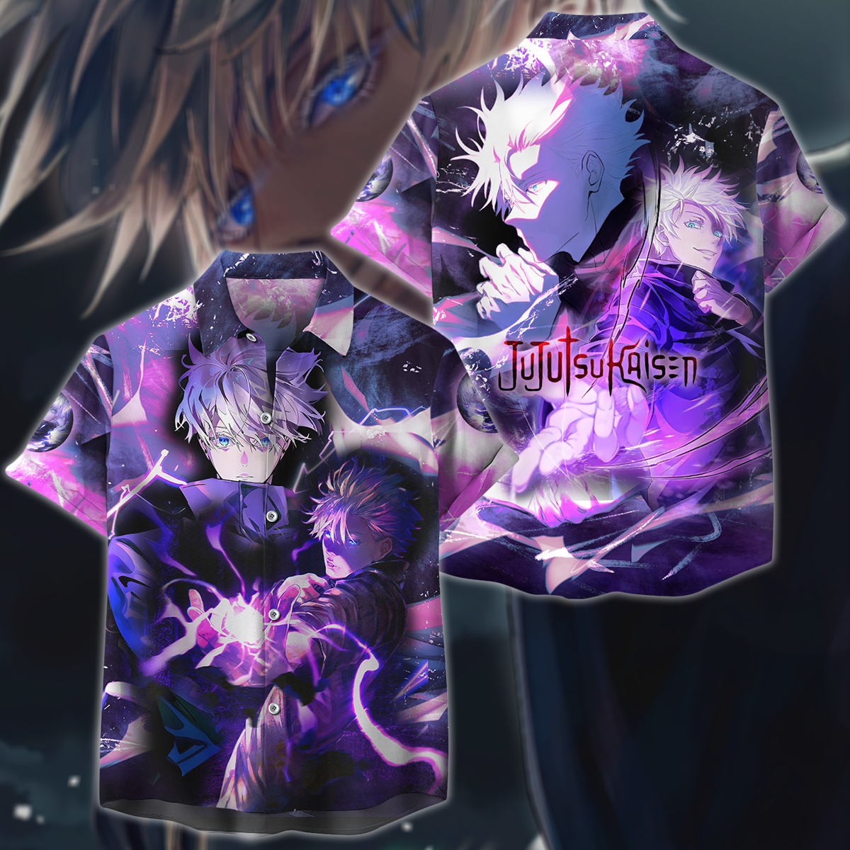 Jujutsu Kaisen Gojo Satoru 3D All Over Print T-shirt Tank Top Zip Hoodie Pullover Hoodie Hawaiian Shirt Beach Shorts Jogger Hawaiian Shirt S