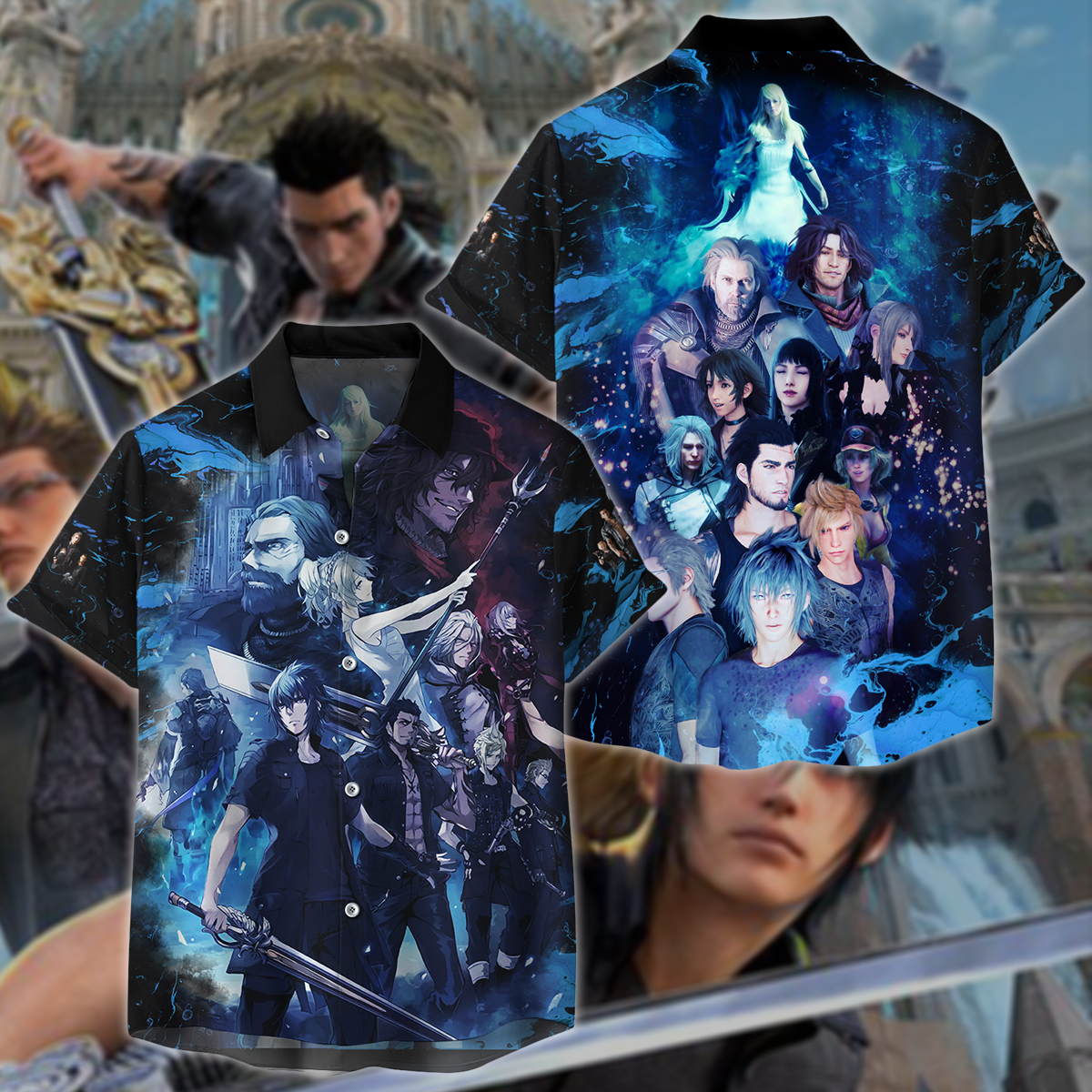 Final Fantasy XV Video Game 3D All Over Print T-shirt Tank Top Zip Hoodie Pullover Hoodie Hawaiian Shirt Beach Shorts Jogger Hawaiian Shirt S
