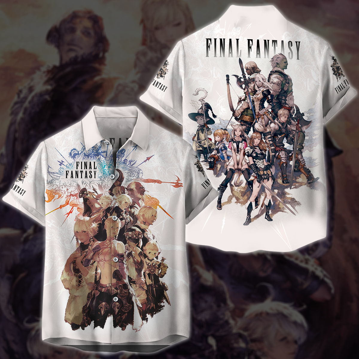 Final Fantasy XIV Video Game 3D All Over Print T-shirt Tank Top Zip Hoodie Pullover Hoodie Hawaiian Shirt Beach Shorts Jogger Hawaiian Shirt S