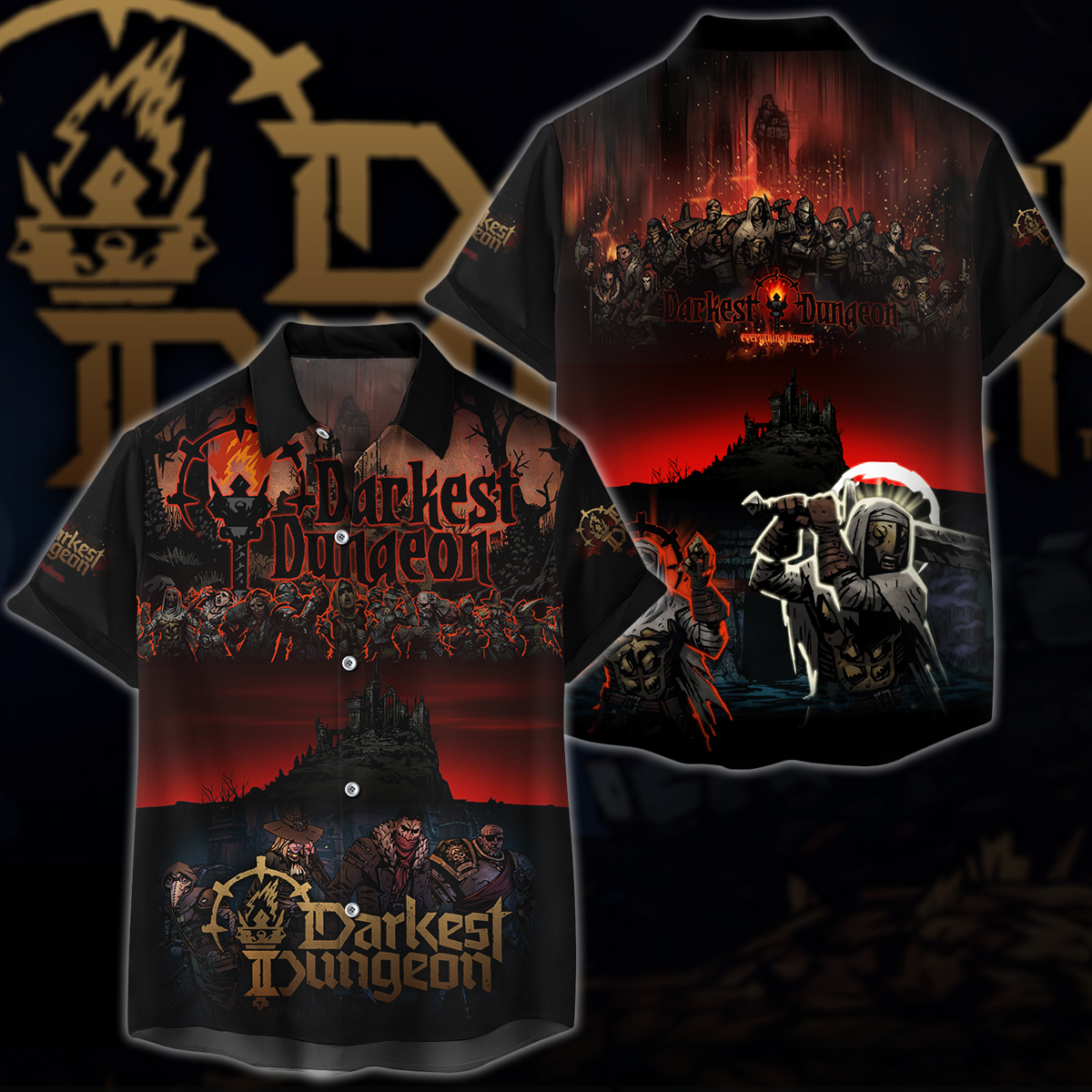 Darkest Dungeon Video Game 3D All Over Print T-shirt Tank Top Zip Hoodie Pullover Hoodie Hawaiian Shirt Beach Shorts Jogger Hawaiian Shirt S