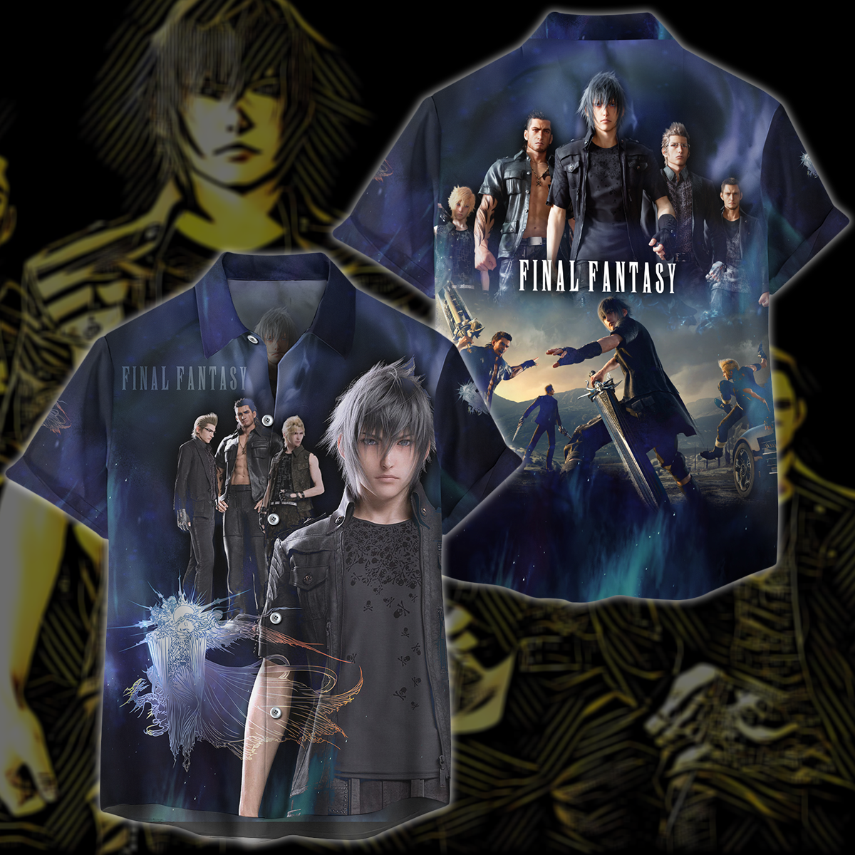 Final Fantasy XV Video Game 3D All Over Print T-shirt Tank Top Zip Hoodie Pullover Hoodie Hawaiian Shirt Beach Shorts Jogger Hawaiian Shirt S