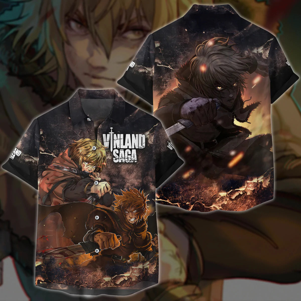Vinland Saga Anime Manga 3D All Over Print T-shirt Tank Top Zip Hoodie Pullover Hoodie Hawaiian Shirt Beach Shorts Jogger Hawaiian Shirt S