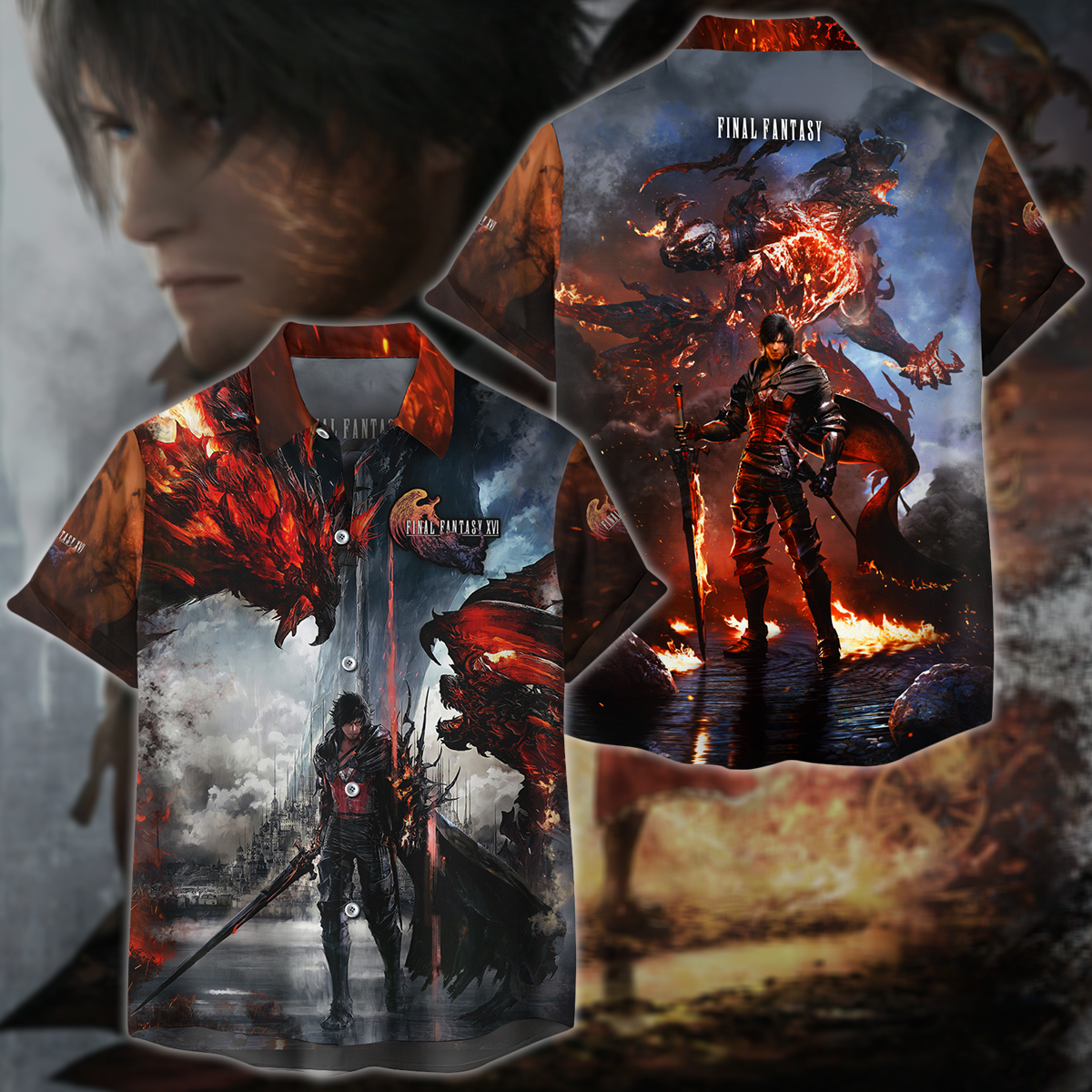 Final Fantasy XVI Video Game 3D All Over Printed T-shirt Tank Top Zip Hoodie Pullover Hoodie Hawaiian Shirt Beach Shorts Jogger Hawaiian Shirt S