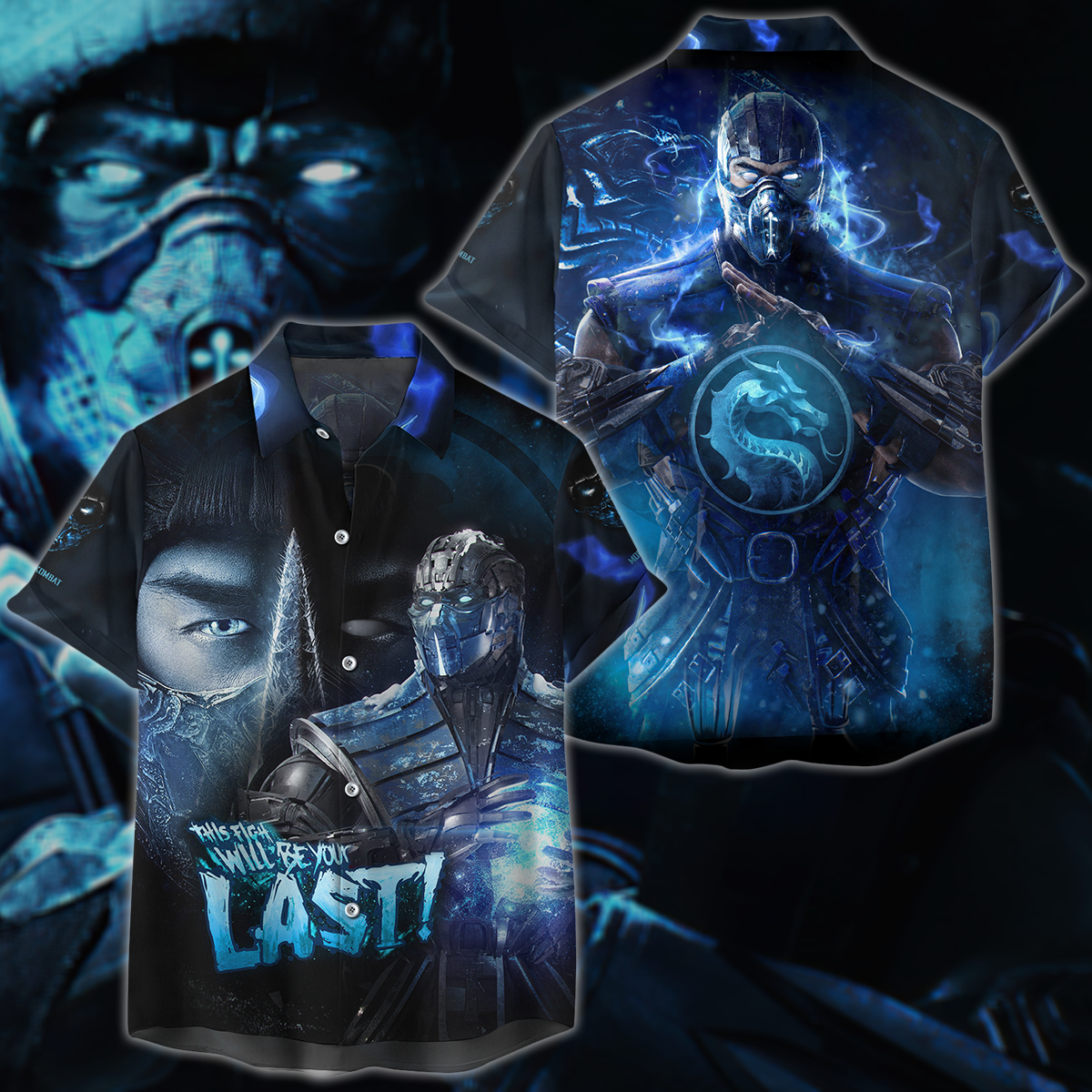 Mortal Kombat: Sub Zero Video Game 3D All Over Print T-shirt Tank Top Zip Hoodie Pullover Hoodie Hawaiian Shirt Beach Shorts Jogger Hawaiian Shirt S