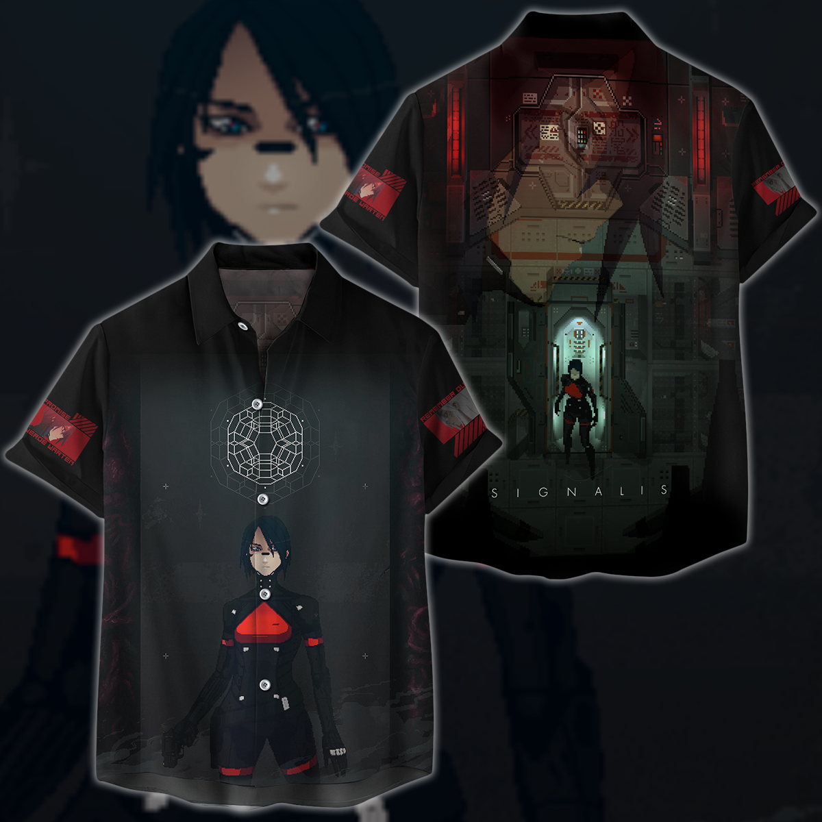 Signalis Video Game 3D All Over Printed T-shirt Tank Top Zip Hoodie Pullover Hoodie Hawaiian Shirt Beach Shorts Jogger Hawaiian Shirt S