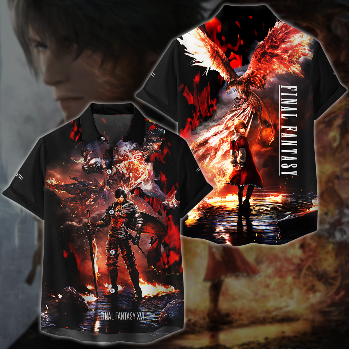 Final Fantasy XVI Video Game 3D All Over Printed T-shirt Tank Top Zip Hoodie Pullover Hoodie Hawaiian Shirt Beach Shorts Jogger Hawaiian Shirt S