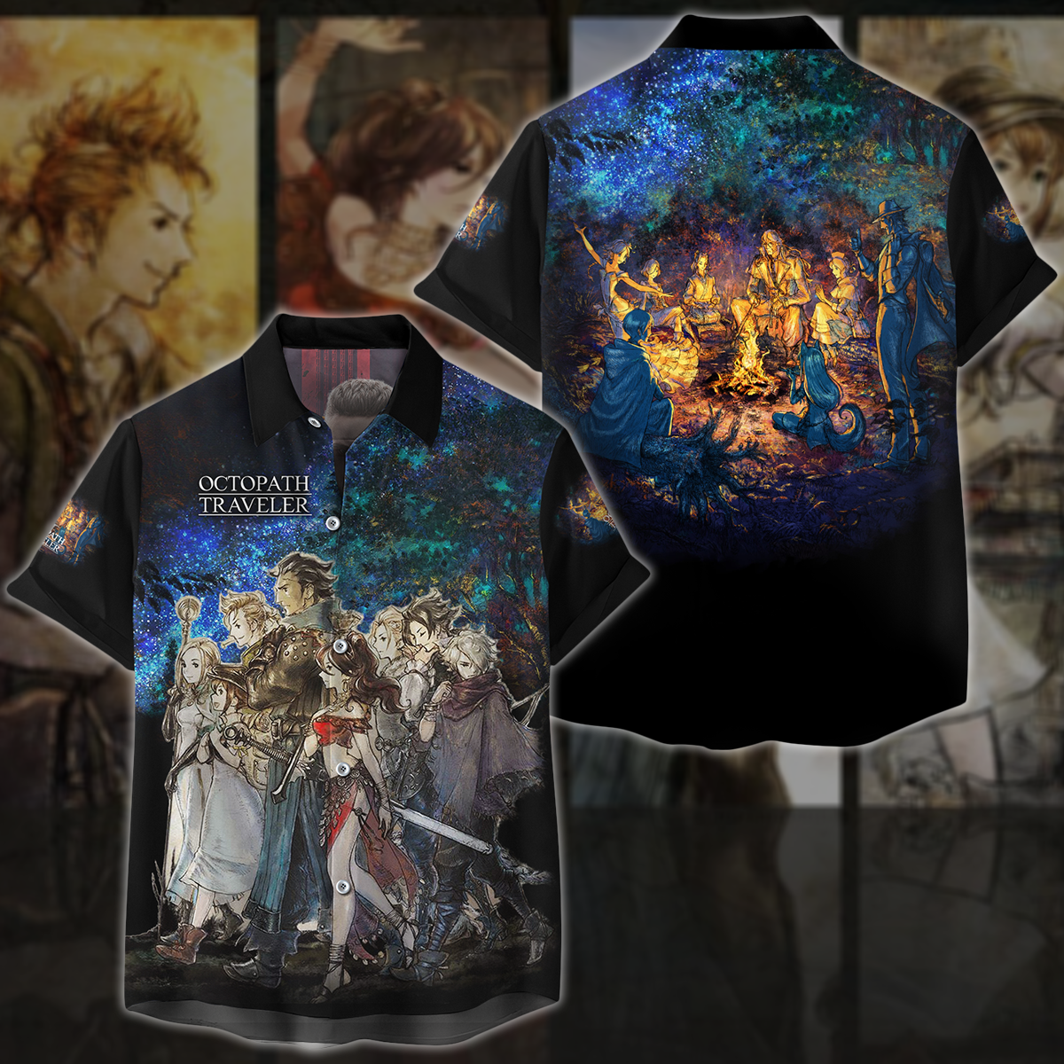 Octopath Traveler II Video Game 3D All Over Printed T-shirt Tank Top Zip Hoodie Pullover Hoodie Hawaiian Shirt Beach Shorts Jogger Hawaiian Shirt S