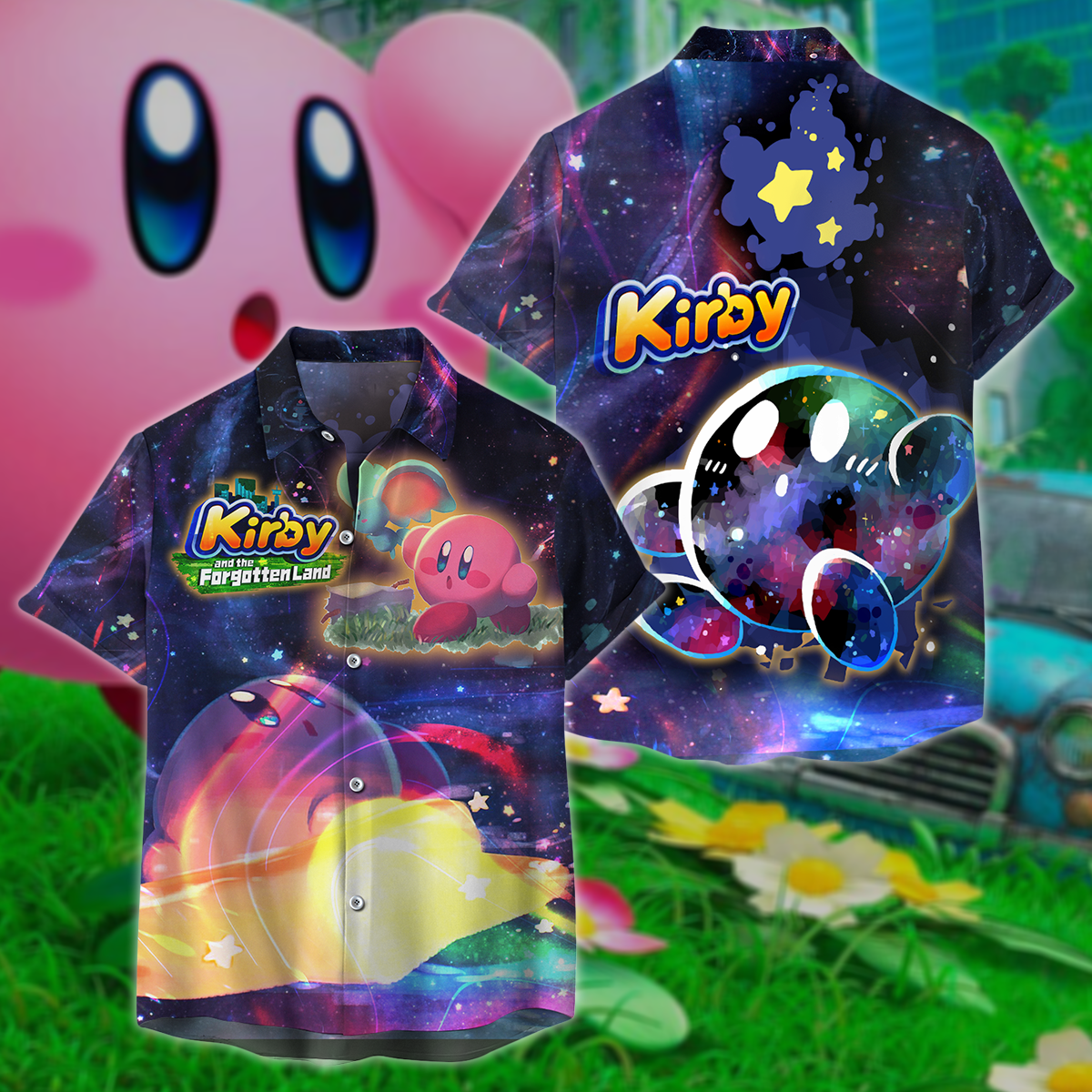 Kirby and the Forgotten Land 3D All Over Print T-shirt Tank Top Zip Hoodie Pullover Hoodie Hawaiian Shirt Beach Shorts Jogger Hawaiian Shirt S