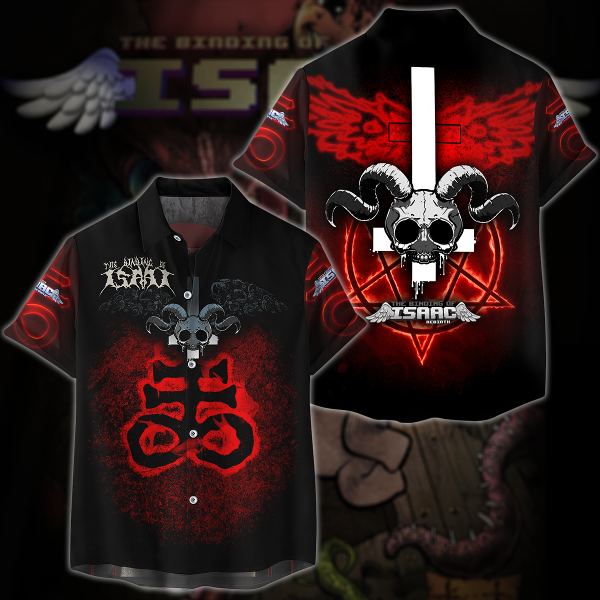 The Binding of Isaac: Rebirth Video Game 3D All Over Printed T-shirt Tank Top Zip Hoodie Pullover Hoodie Hawaiian Shirt Beach Shorts Jogger Hawaiian Shirt S