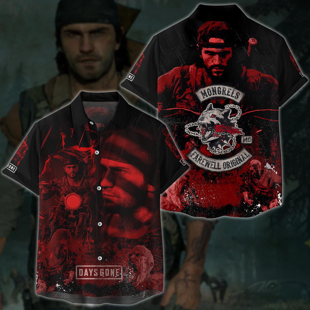 Day’s Gone Video Game 3D All Over Printed T-shirt Tank Top Zip Hoodie Pullover Hoodie Hawaiian Shirt Beach Shorts Jogger Hawaiian Shirt S