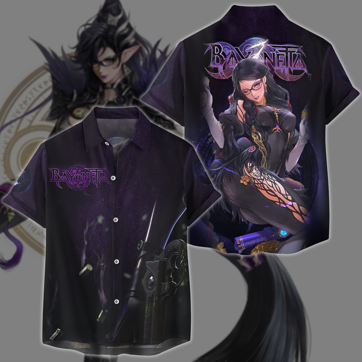 Bayonetta Video Game 3D All Over Print T-shirt Tank Top Zip Hoodie Pullover Hoodie Hawaiian Shirt Beach Shorts Jogger Hawaiian Shirt S
