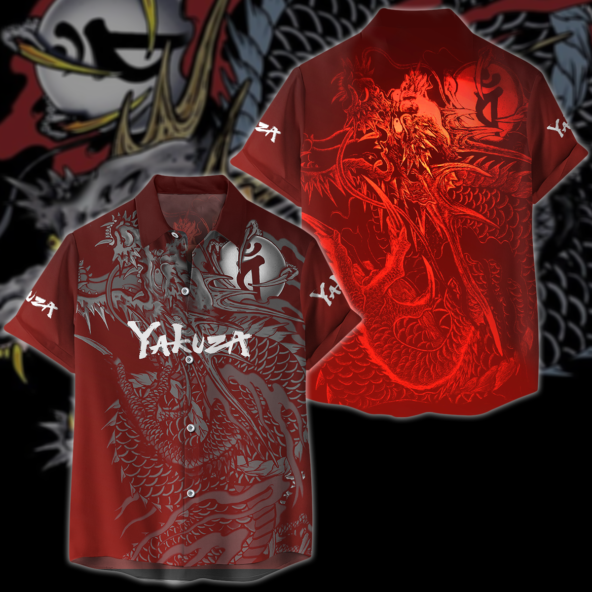 Yakuza Video Game 3D All Over Printed T-shirt Tank Top Zip Hoodie Pullover Hoodie Hawaiian Shirt Beach Shorts Jogger Hawaiian Shirt S