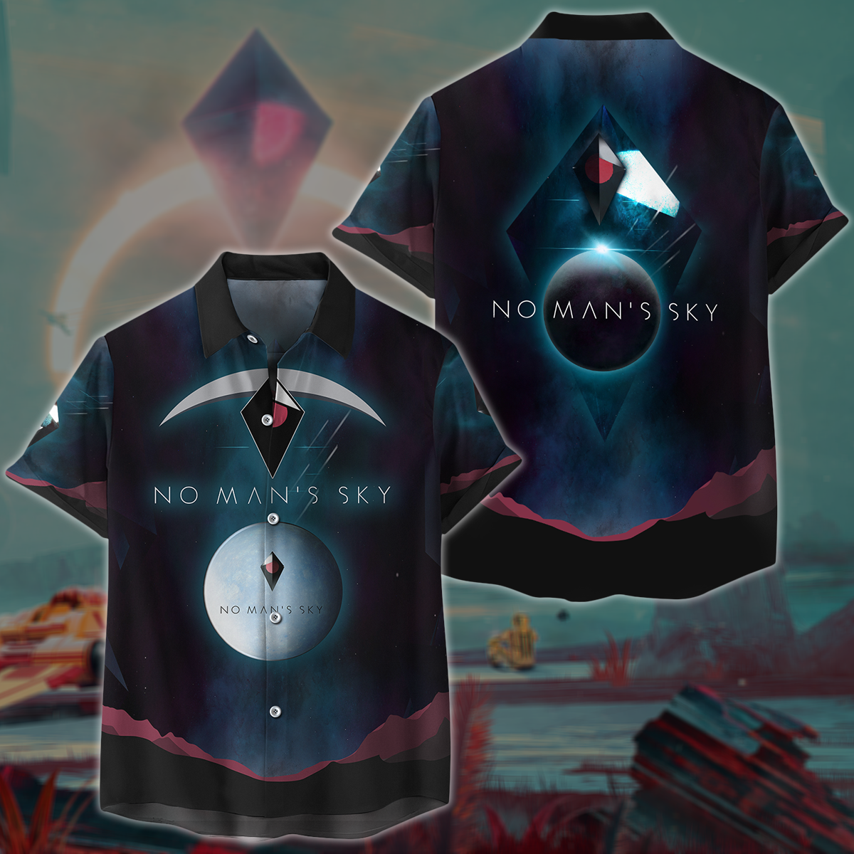 No Man's Sky Video Game 3D All Over Printed T-shirt Tank Top Zip Hoodie Pullover Hoodie Hawaiian Shirt Beach Shorts Jogger Hawaiian Shirt S
