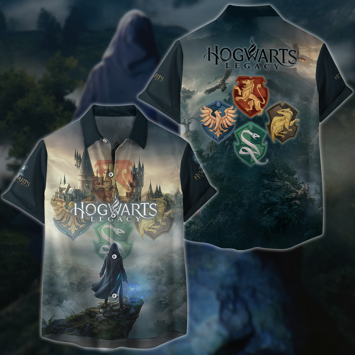 Hogwarts Legacy Video Game 3D All Over Printed T-shirt Tank Top Zip Hoodie Pullover Hoodie Hawaiian Shirt Beach Shorts Jogger Hawaiian Shirt S