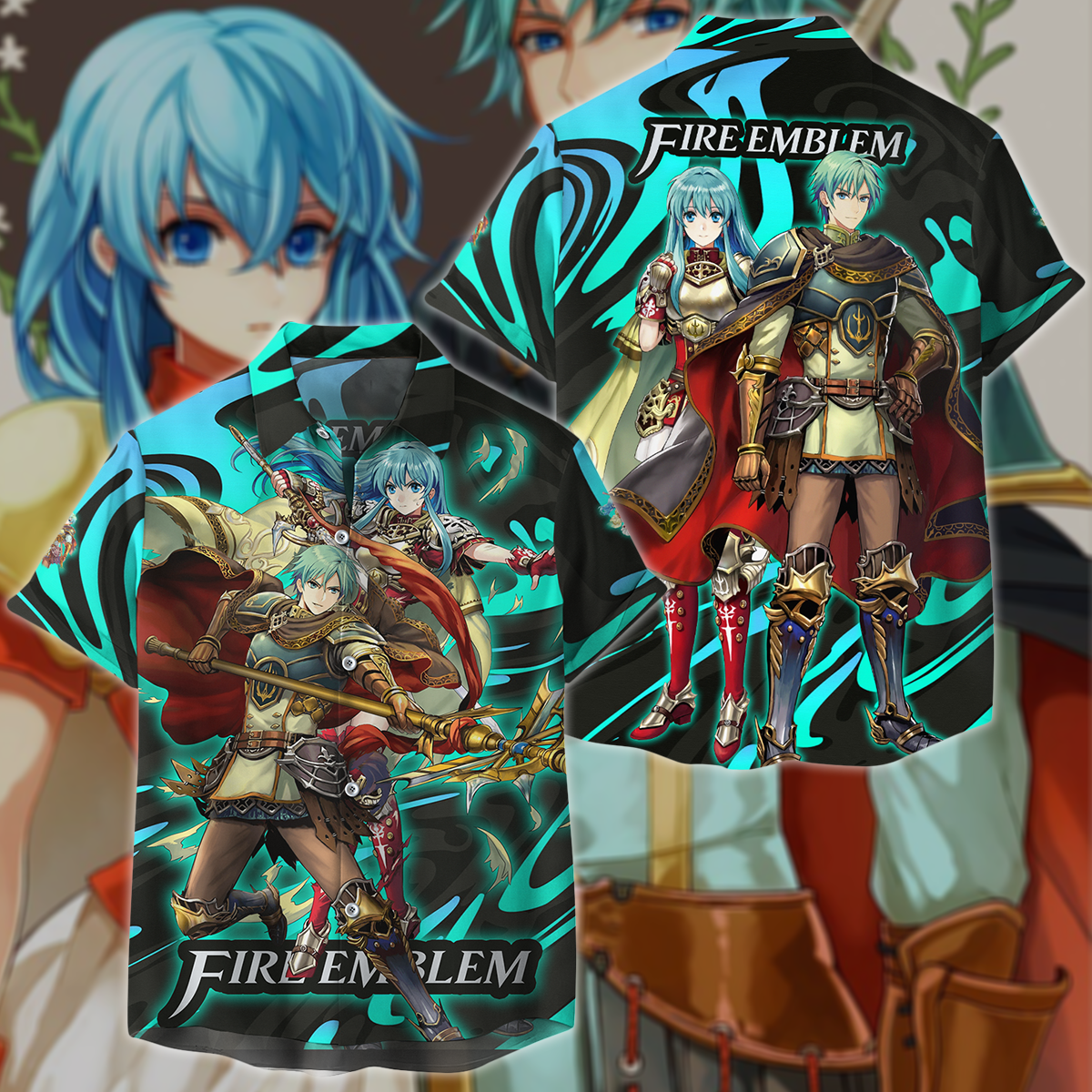 Fire Emblem Ephraim & Eirika Video Game 3D All Over Print T-shirt Tank Top Zip Hoodie Pullover Hoodie Hawaiian Shirt Beach Shorts Jogger Hawaiian Shirt S