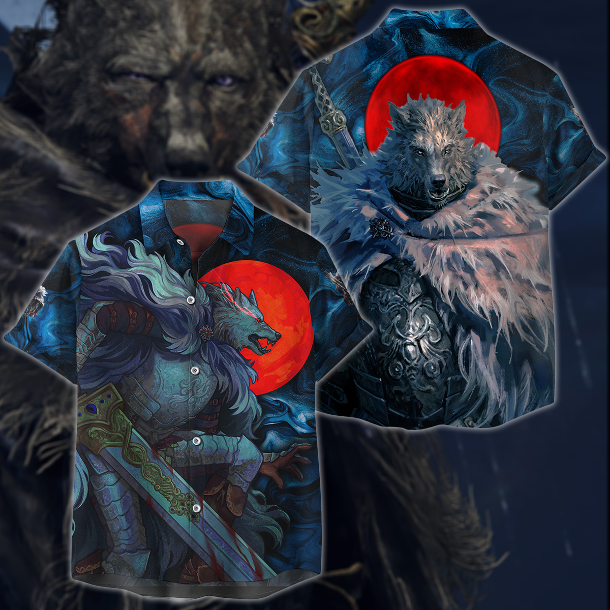 Elden Ring Blaidd Video Game 3D All Over Print T-shirt Tank Top Zip Hoodie Pullover Hoodie Hawaiian Shirt Beach Shorts Jogger Hawaiian Shirt S