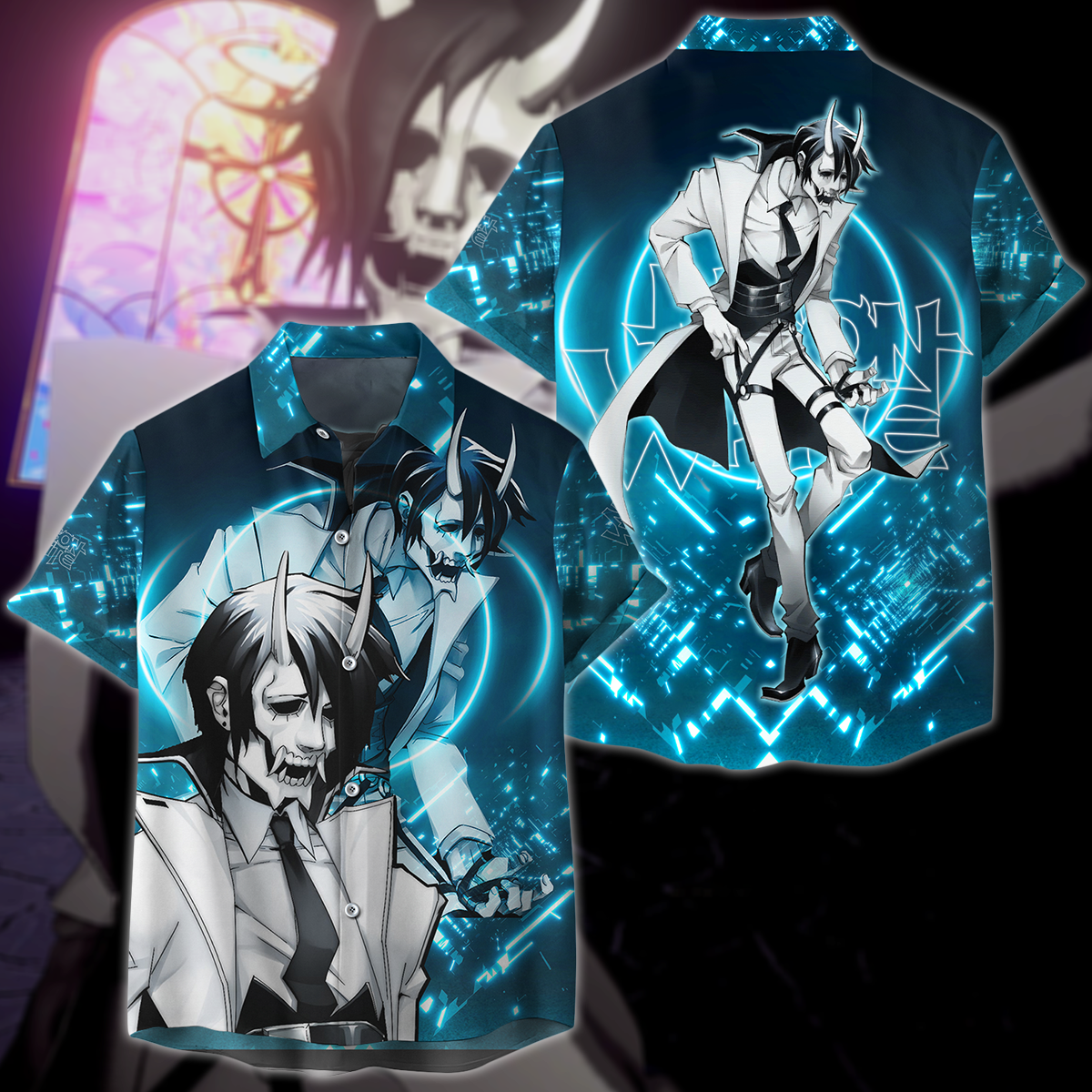 Neon White Video Game 3D All Over Print T-shirt Tank Top Zip Hoodie Pullover Hoodie Hawaiian Shirt Beach Shorts Jogger Hawaiian Shirt S