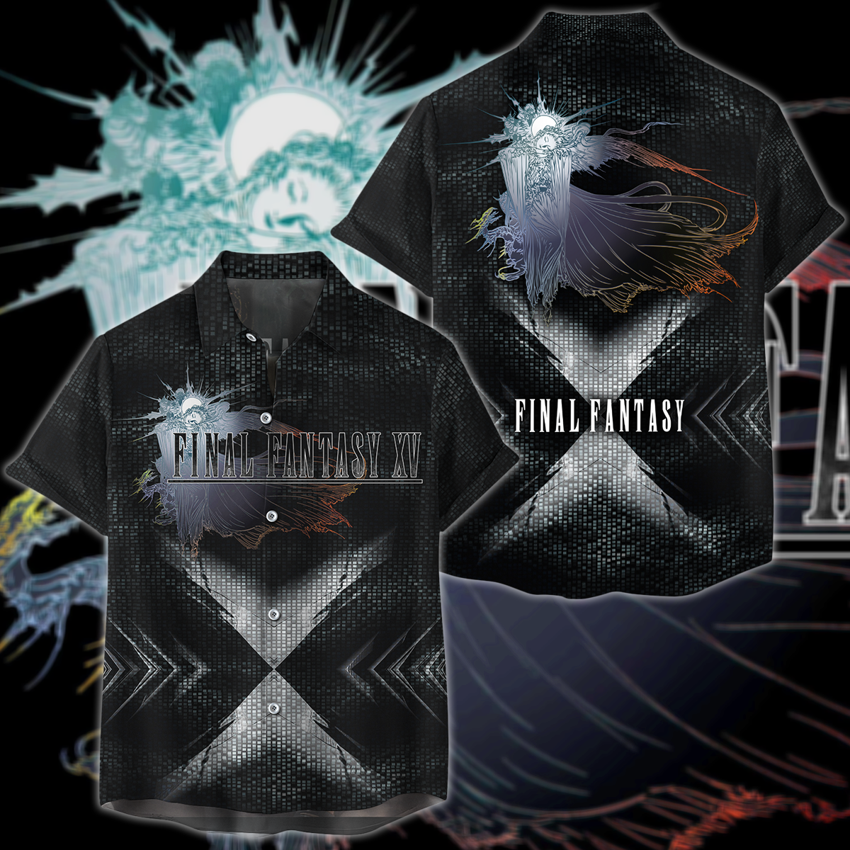 Final Fantasy XV Video Game 3D All Over Print T-shirt Tank Top Zip Hoodie Pullover Hoodie Hawaiian Shirt Beach Shorts Jogger Hawaiian Shirt S
