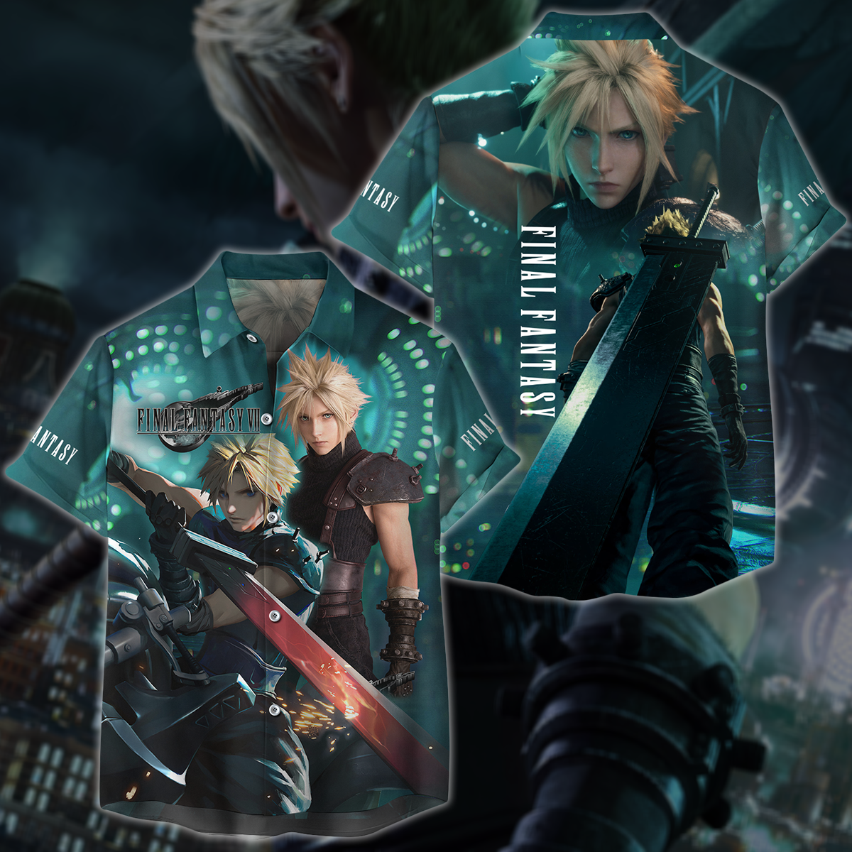 Final Fantasy VII Remake Video Game 3D All Over Printed T-shirt Tank Top Zip Hoodie Pullover Hoodie Hawaiian Shirt Beach Shorts Jogger Hawaiian Shirt S