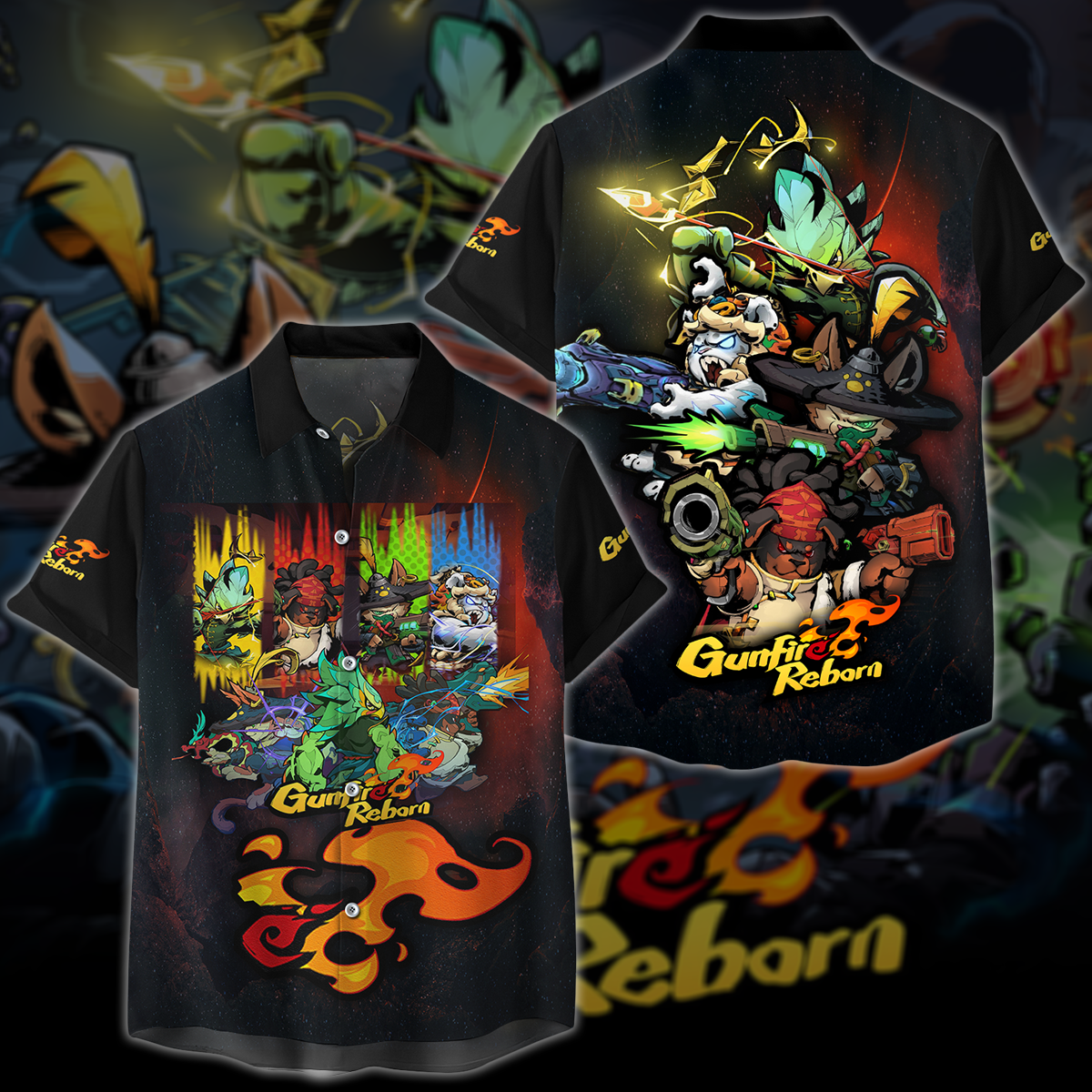 Gunfire Reborn Video Game 3D All Over Printed T-shirt Tank Top Zip Hoodie Pullover Hoodie Hawaiian Shirt Beach Shorts Jogger Hawaiian Shirt S
