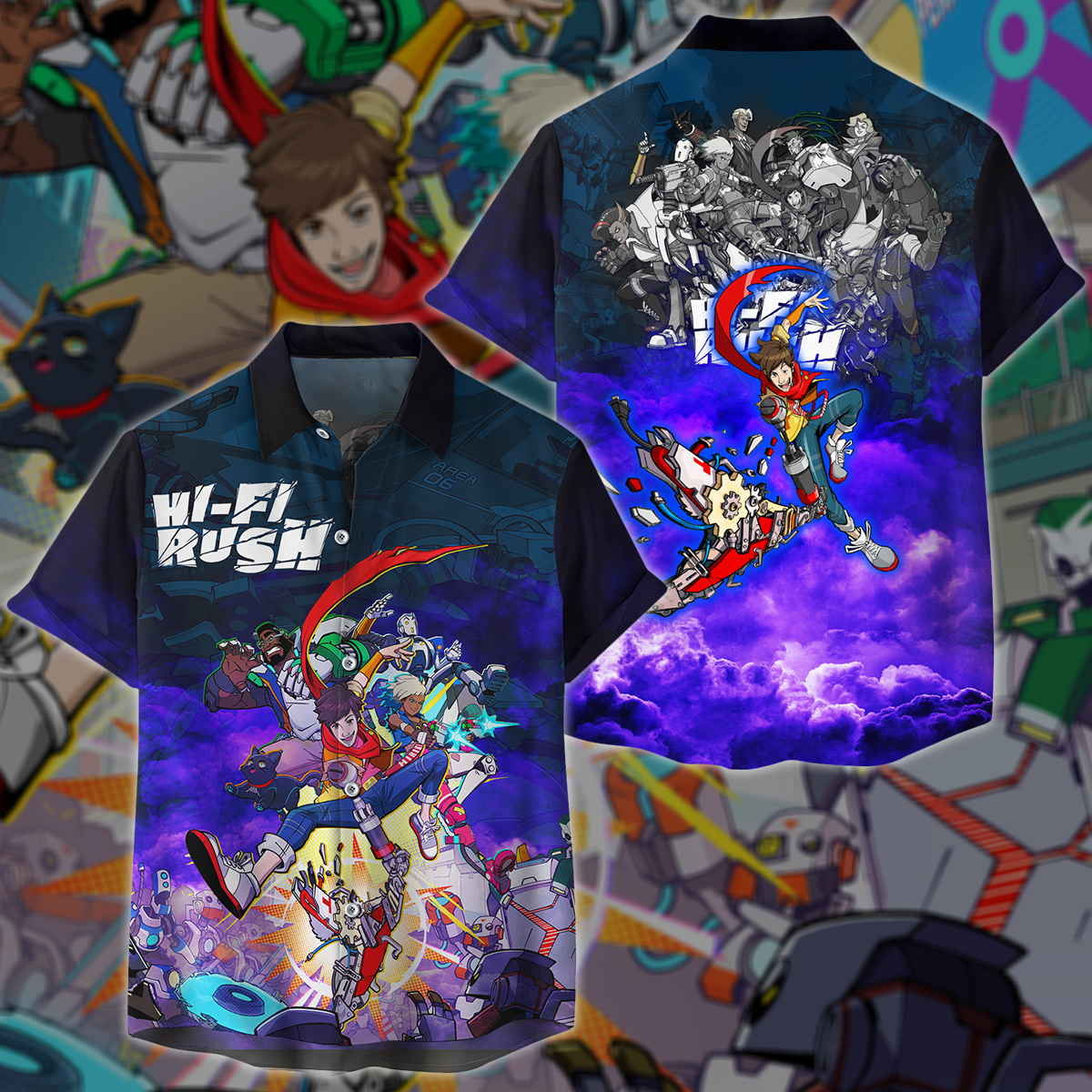 Hi-Fi RUSH Video Game 3D All Over Printed T-shirt Tank Top Zip Hoodie Pullover Hoodie Hawaiian Shirt Beach Shorts Jogger Hawaiian Shirt S
