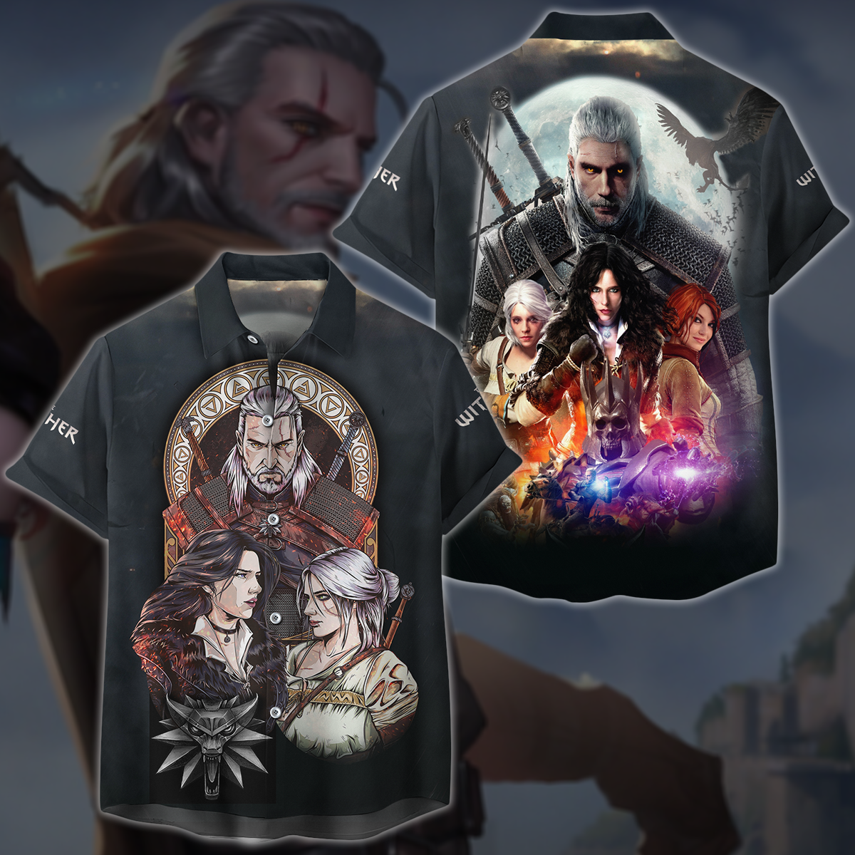 The Witcher Video Game 3D All Over Printed T-shirt Tank Top Zip Hoodie Pullover Hoodie Hawaiian Shirt Beach Shorts Jogger Hawaiian Shirt S