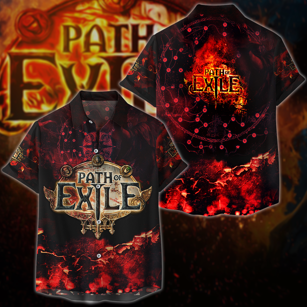 Path Of Exile Video Game 3D All Over Print T-shirt Tank Top Zip Hoodie Pullover Hoodie Hawaiian Shirt Beach Shorts Jogger Hawaiian Shirt S