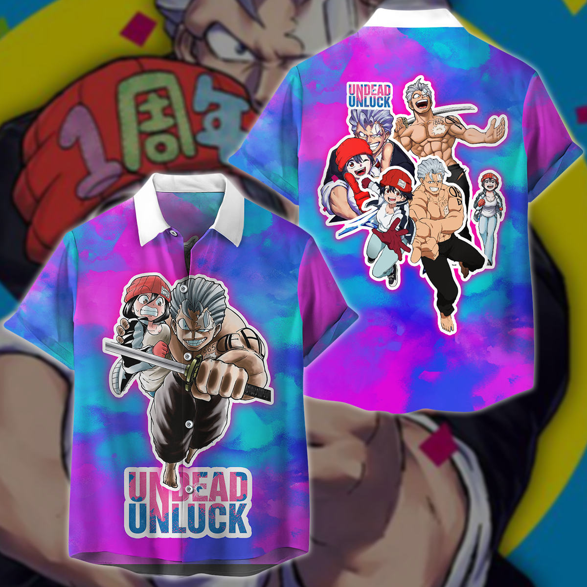 Undead Unluck Anime Manga 3D All Over Printed T-shirt Tank Top Zip Hoodie Pullover Hoodie Hawaiian Shirt Beach Shorts Jogger Hawaiian Shirt S