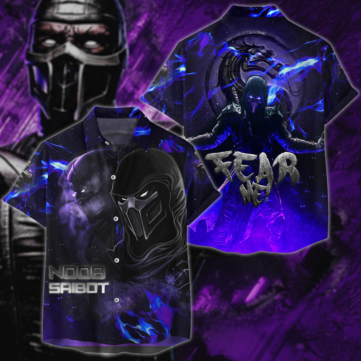 Mortal Kombat: Noob Saibot 3D All Over Print T-shirt Tank Top Zip Hoodie Pullover Hoodie Hawaiian Shirt Beach Shorts Jogger Hawaiian Shirt S