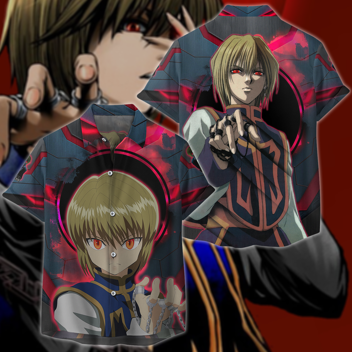 Hunter x Hunber Kurapika 3D All Over Print T-shirt Tank Top Zip Hoodie Pullover Hoodie Hawaiian Shirt Beach Shorts Jogger Hawaiian Shirt S