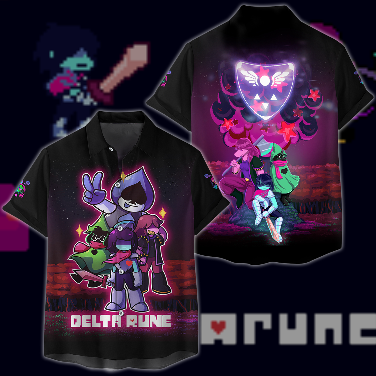 Deltarune Video Game 3D All Over Printed T-shirt Tank Top Zip Hoodie Pullover Hoodie Hawaiian Shirt Beach Shorts Jogger Hawaiian Shirt S