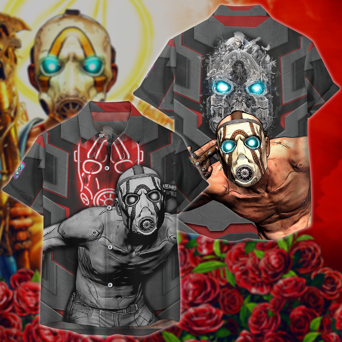 Borderlands Video Game 3D All Over Print T-shirt Tank Top Zip Hoodie Pullover Hoodie Hawaiian Shirt Beach Shorts Jogger Hawaiian Shirt S