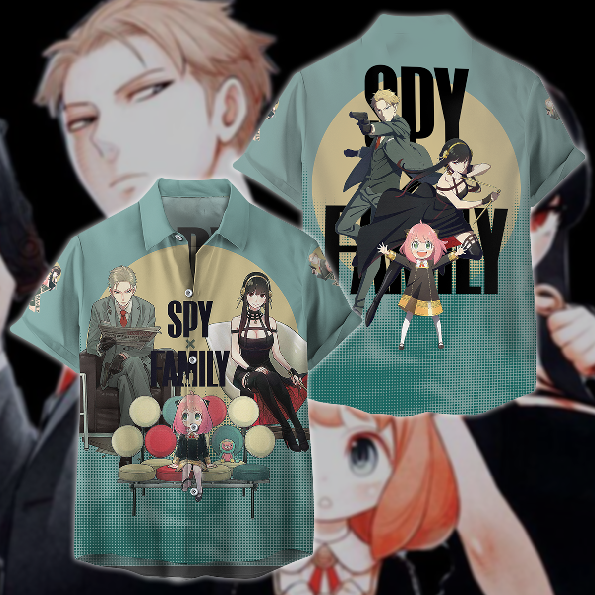 Spy x Family 3D All Over Print T-shirt Tank Top Zip Hoodie Pullover Hoodie Hawaiian Shirt Beach Shorts Jogger Hawaiian Shirt S