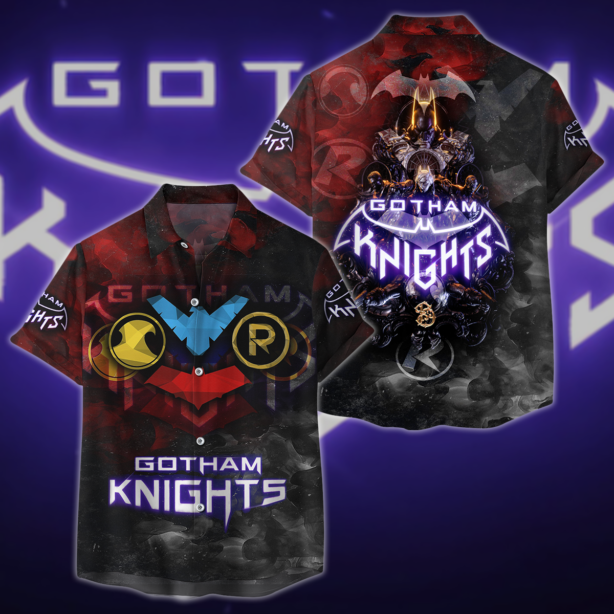 Gotham Knights 3D All Over Print T-shirt Tank Top Zip Hoodie Pullover Hoodie Hawaiian Shirt Beach Shorts Jogger Hawaiian Shirt S