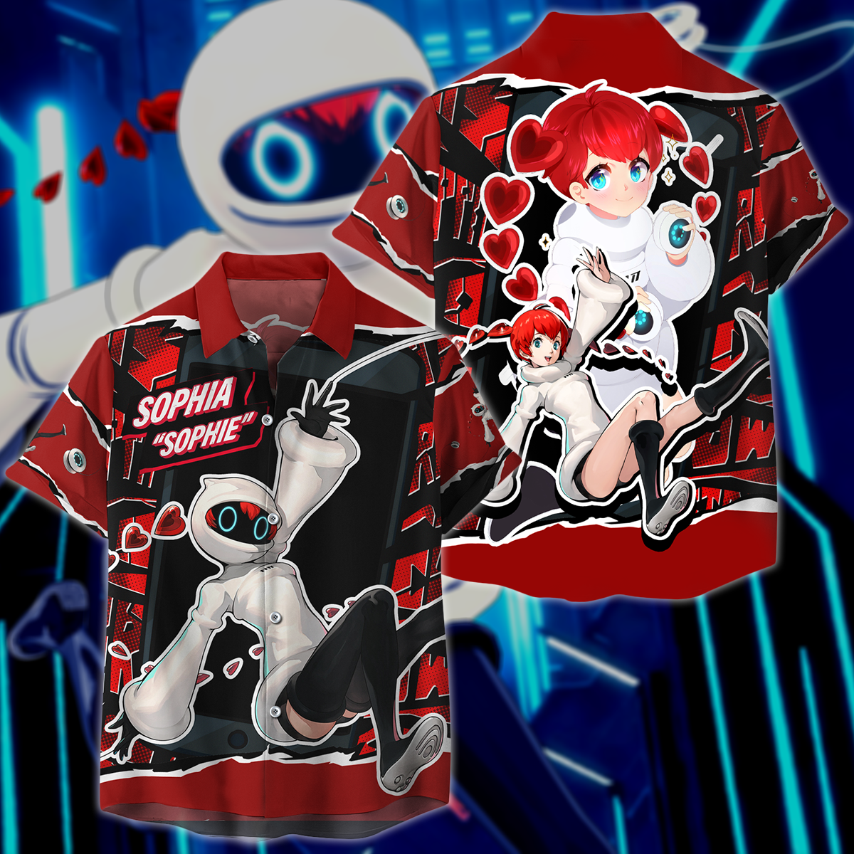 Persona 5 Strikers Sophia Video Game 3D All Over Print T-shirt Tank Top Zip Hoodie Pullover Hoodie Hawaiian Shirt Beach Shorts Jogger Hawaiian Shirt S