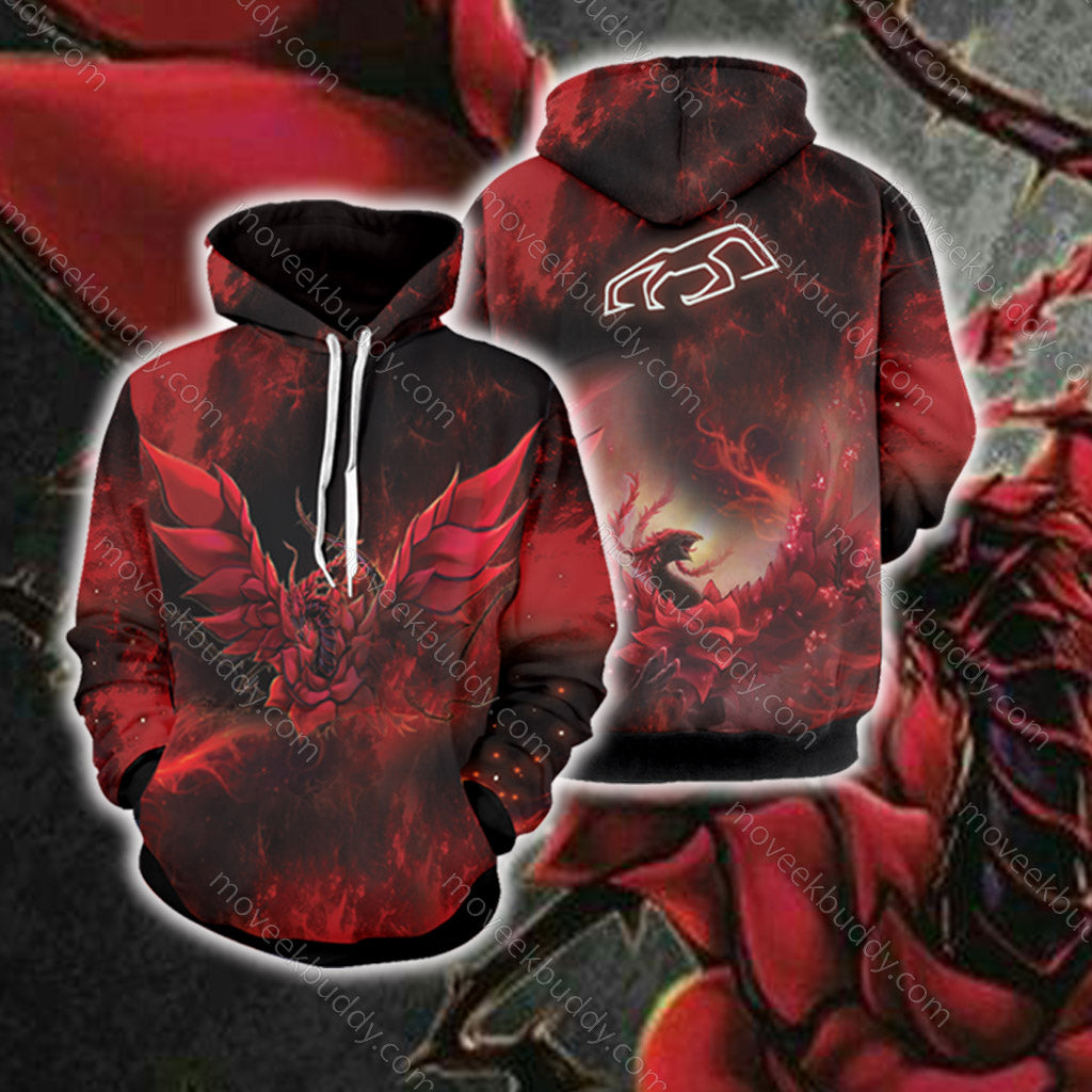 Yu-Gi-Oh! Black Rose Dragon Cosplay Unisex 3D T-shirt Hoodie S