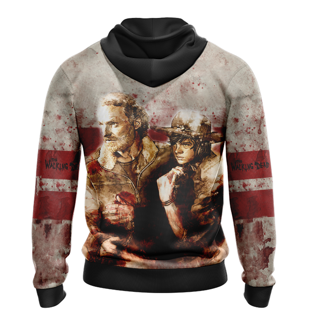 The Walking Dead Rick And Carl Grimes New Unisex 3D T-shirt