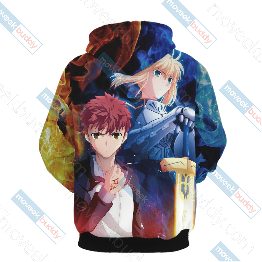 Fate/ Stay Night - Shirou Emiya and Saber Unisex 3D T-shirt