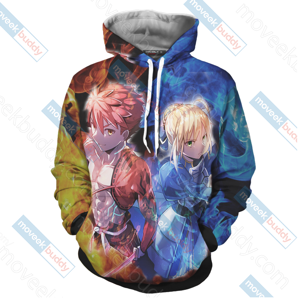 Fate/ Stay Night - Shirou Emiya and Saber Unisex 3D T-shirt